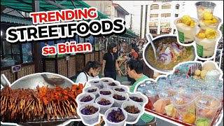 TRENDING Street Foods sa Biñan | Sobrang daming tao! | Food Trip sa Plaza | Food Hug: The Fam Vlog