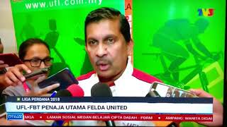 [TV3 News Channel] Universal Fitness & Leisure Sdn. Bhd (UFL) kini tampil taja Felda United.