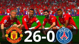 MESSI, RONALDO, MBAPPE, NEYMAR, ALL STARS | MAN UNITED 26-0 PSG