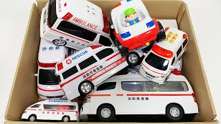 救急車のミニカーが走る。緊急走行テスト。サイレン鳴る Ambulance minicar runs urgently. Emergency driving test!