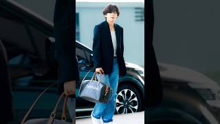 Taehyung has departed for Paris❤️,France to attend Celine Fashion event #kimtaehyung🐯❤️#shorts