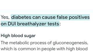 Diabetes And False Positive DUI Breathalyzer Tests