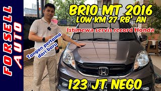 DIJUAL !!! BRIO MT 2016 KM LOW ISTIMEWA !!!