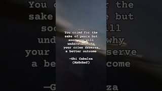 You cried for the sake of #ghicabalza #mxgchef #lifemotivation