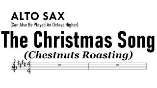 The Christmas Song Alto Sax Sheet Music Backing Track Partitura Chestnuts Roasting