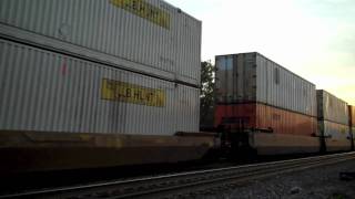 BNSF # 4127 Leads Eastbound Intermodal Through Brookfield