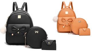 I IHAYNER 3-Pieces Fashion Leather Bags for Women & Girls