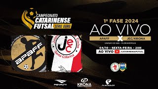 CAMPEONATO CATARINENSE SÉRIE OURO 2024 - 1ª FASE - APAFF Florianópolis X JEC/Krona