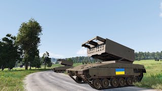 RUSSIAN GENERALS RUN!!! Ukrainian M270 MLRS destroyed the largest Russian base - Arma 3