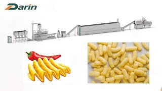 Cheese Puff Snack Production Line/Corn Stick Puff Snack Extruder/Twin Screw Snack Food Machine