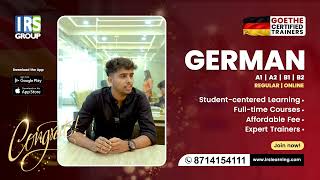 For the finest German Language Online/Offline Preparation, contact IRS Group.