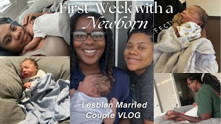 VLOG: First Week with Our Newborn + First Postpartum Appointment + Grocery Haul