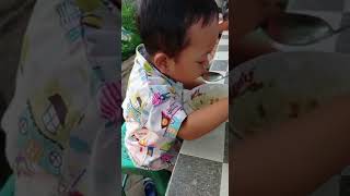 Jalan jalan pagi makan bubur Ayam Arka #anakanak #jalanjalan #buburayam