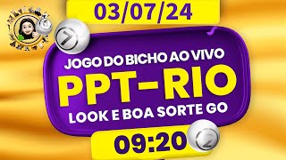 Resultado do jogo do bicho ao vivo - PPT-RIO 09:20 - PT-RIO 09:20 - 03-07-2024