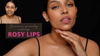 Brown girl friendly summer makeup with ROSY lips!