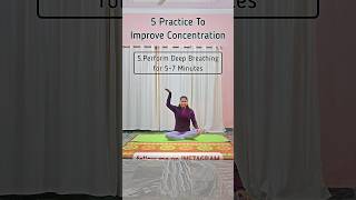 5 Concentration & Focus Improvement Yog #shorts #shortsviral