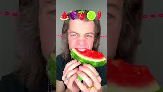 Fruit Tanghulu ASMR!?🤤 #food #challenge #fruit #stitch