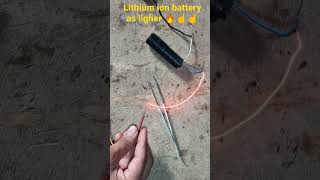 Lithium Ion Battery Burn Nichrome Wire 🔥☝️#shorts #shortvideo