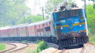 Straight vs Curving Trains | WAG7 & Others | Gazipur City + Katra + Guwahati Special Diverted Trains