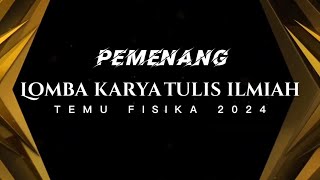 Pemenang Lomba Karya Tulis Ilmiah Tingkat SMA/SMK Sederajat se Sulawesi Utara Temu Fisika 2024