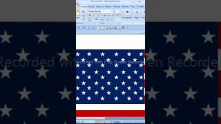 USA flag in Ms word || us flag #america #usaflag #usa