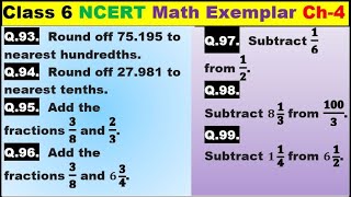 Class 6 Math Ch-4 Q 93 to 99 Math NCERT Exemplar Solution|MATH|NCERT|Fractions and Decimals|CBSE|Ch4