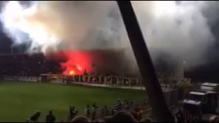 Dresden pyroshow| SG Sonnenhof Großaspach - Dynamo Dresden  04.12.2015|