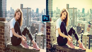 Самая легкая цветокоррекция| Easiest color grading | photoshop tutorial