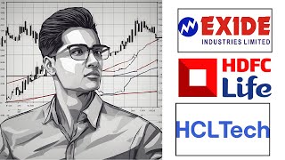 EXIDEIND, AEGISLOG, HDFCLIFE, HCLTECH, EASEMYTRIP stock discussion and nifty analysis #sharemarket