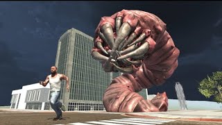 Franklin Fight Giant Death Worm in Indian Bike Driving 3D