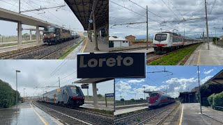 TRENI di TUTTI i TIPI alla STAZIONE FERROVIARIA di LORETO!!