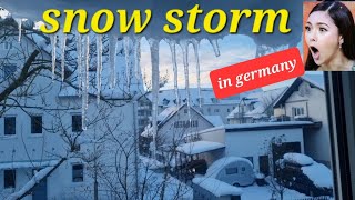 snowstorm in germany / winter service / part of my work in winter time