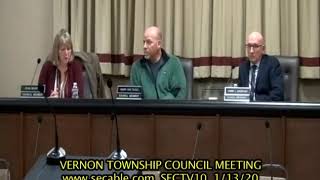 Vernon Township Council January 13, 2020