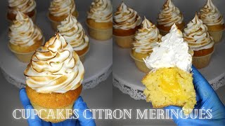 cupcakes citron meringués #minacakedesigner #recettecupcakes #lemoncurd #meringueitalienne