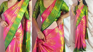 Silk  Saree ko pehane asani se perfectly/Silk banarasi saree Wearing/Saree kaise pehane jata hain