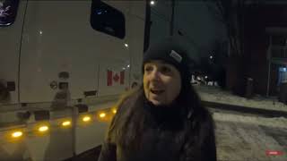 Woman Does Laundry For Christian Truckers In Canada!!! Freedom Convoy 2022