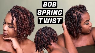 HOW TO: BOB SPRING TWIST | CROCHET RUBBERBAND METHOD | SUPER EASY PROTECTIVE STYLE