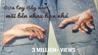 Vẽ trang trí quần  jean đơn giản - Decorate jeans simply | HNAG79 #53