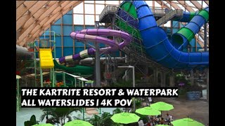 ALL WATERSLIDES at Kartrite Indoor Water Park Catskills