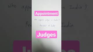 appointment of judges #shorts #youtubeshorts