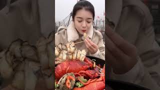 Eating show - oysters, seafood