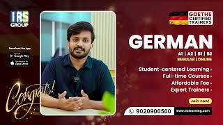 For the finest German Language Online/Offline Preparation, contact IRS Group