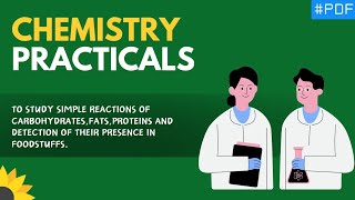 🔵To study simple reactions of carbohydrate,fat,protein and detection of their presence in foodstuffs