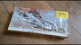 Vintage Heller Focke Wulf 109F In box review (1:72 scale)