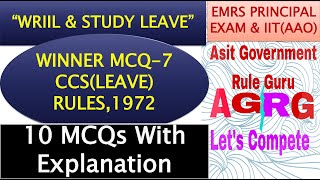 WINNER MCQ-7:CCS(LEAVE) RULES,1972