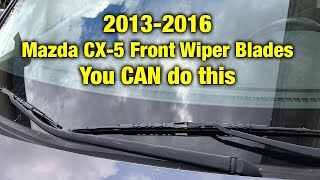 HOW TO REPLACE the Front Wiper Blades on a 2013-2016 Mazda CX-5 - SUPER EASY