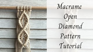 Macrame Open Center Diamond Pattern