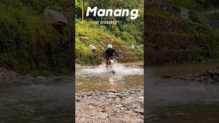 Manang River Crossing #manang #ktmduke