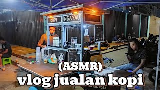 ASMR mini cafe vlog || street coffee || JUALAN KOPI PAKAI VESPA