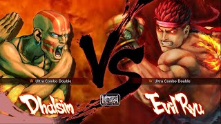 DHALSİM VS EVİLRYU | CPU VS CPU Ultra Street Fighter IV  (Hardest AI)